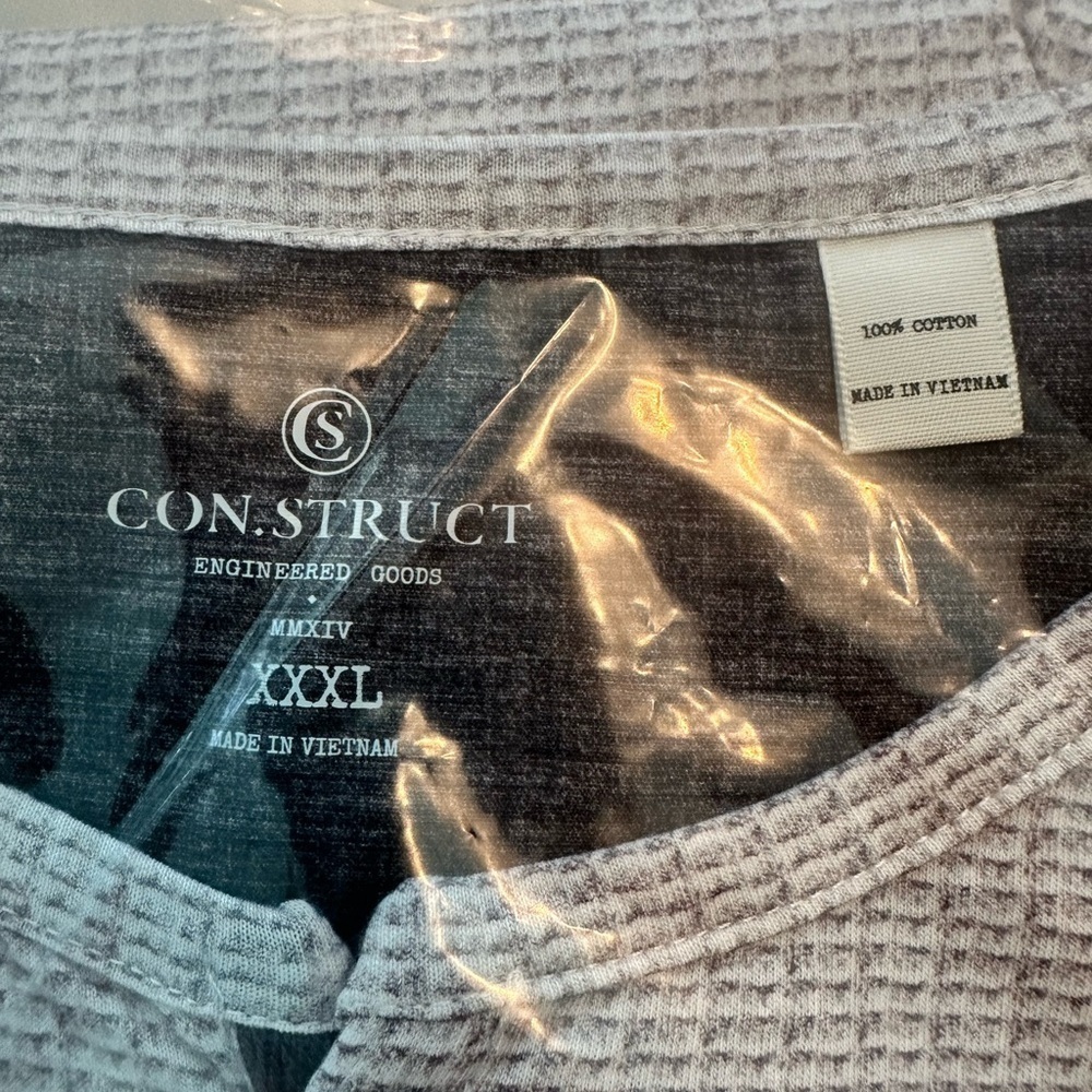 Construct Printed Short Sleeve Henley Size XXL NWT - Picture 5 of 11